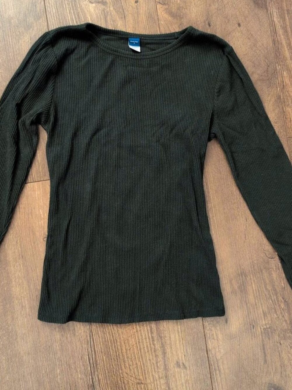 Old Navy Plush Tee Forest Green - Crew Neck Long Sleeve - Small